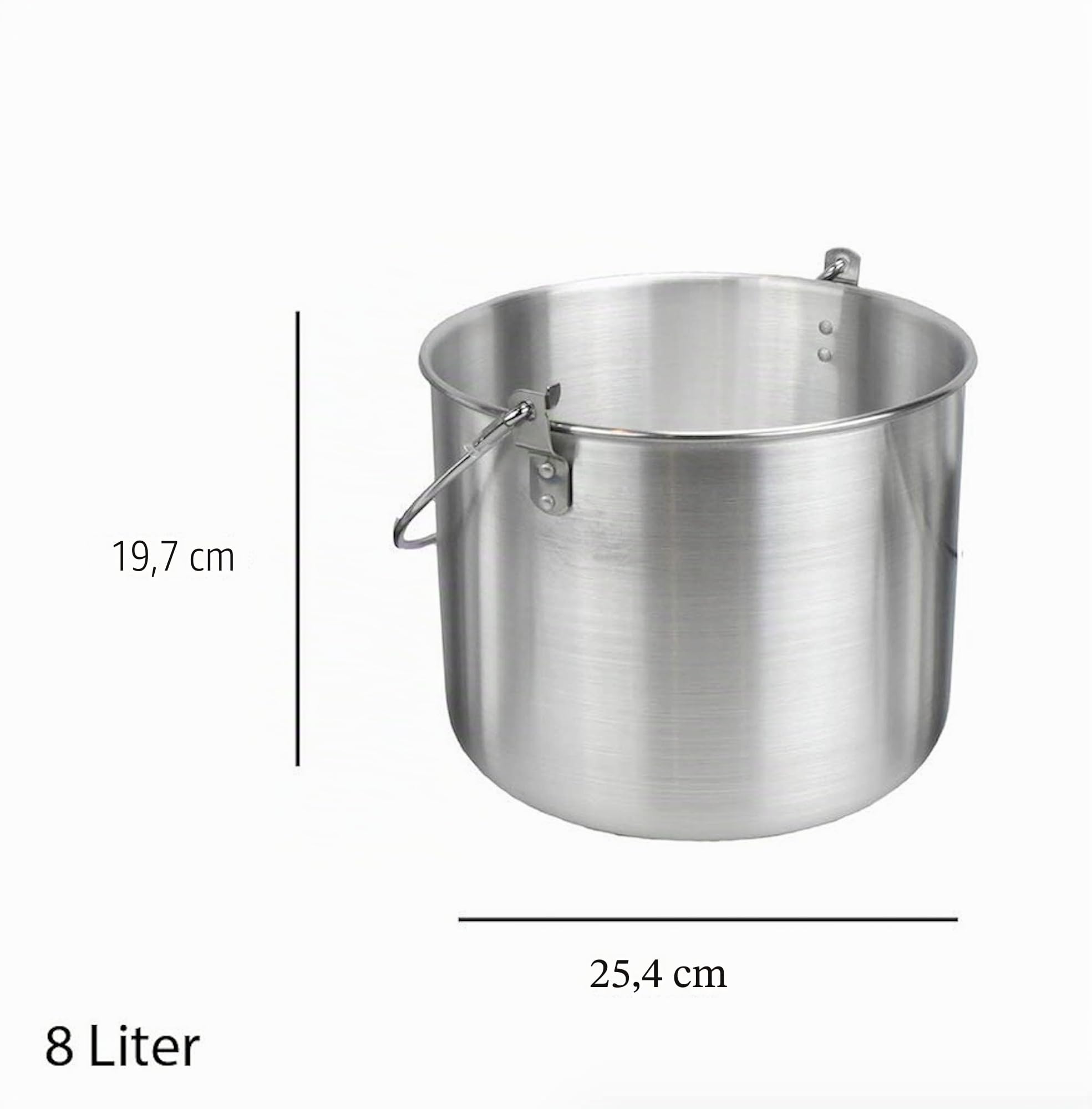 AceCamp® Camping Topf für Gaskocher aus Aluminium mit Henkel und Deckel [Diverse] - Camping Töpfe für Gaskocher, Grills und Feuer - Camping Topfset Campingtopf - Camping Kochtopf (8 Liter)