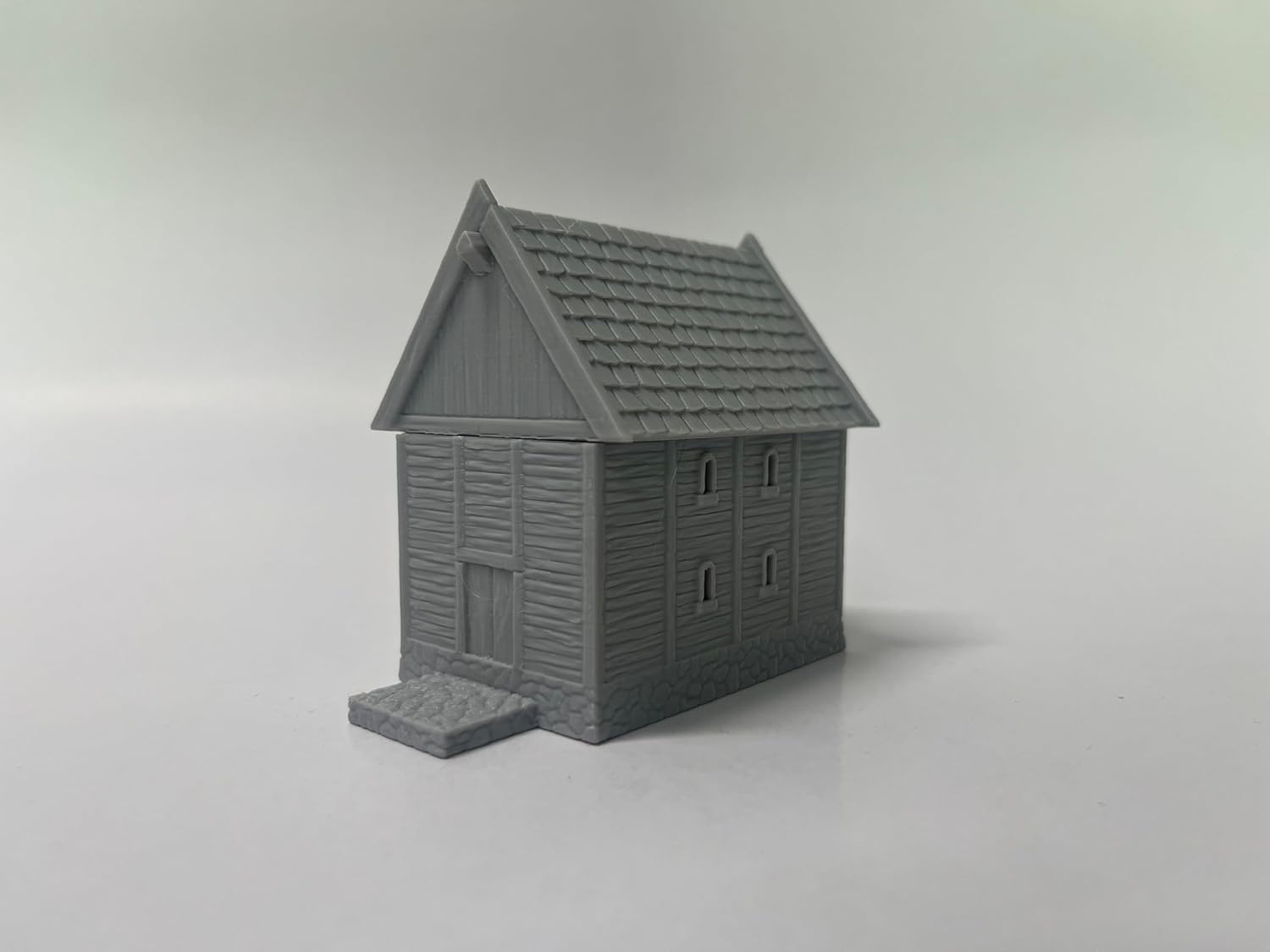 Tabletop Miniature Little Town Building Terrains Compatible with Most pupolar RPG War Games - 18mm Scale Scenery with Medieval Architecture Style