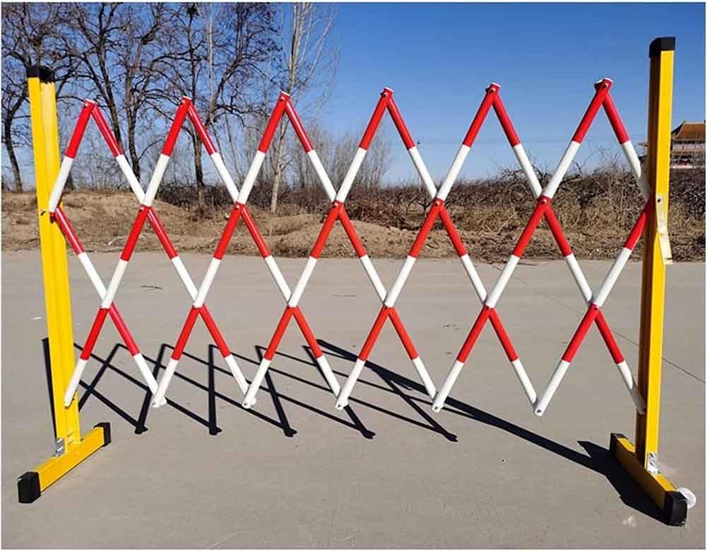 ASerZenith Retractable Mobile Barriers,Roadblock Traffic Barrier,Folding Industrial Mobile Safety Barricade,High Driveway Fence,For Outdoor Road And Garage Security,1.2 * 2.5M
