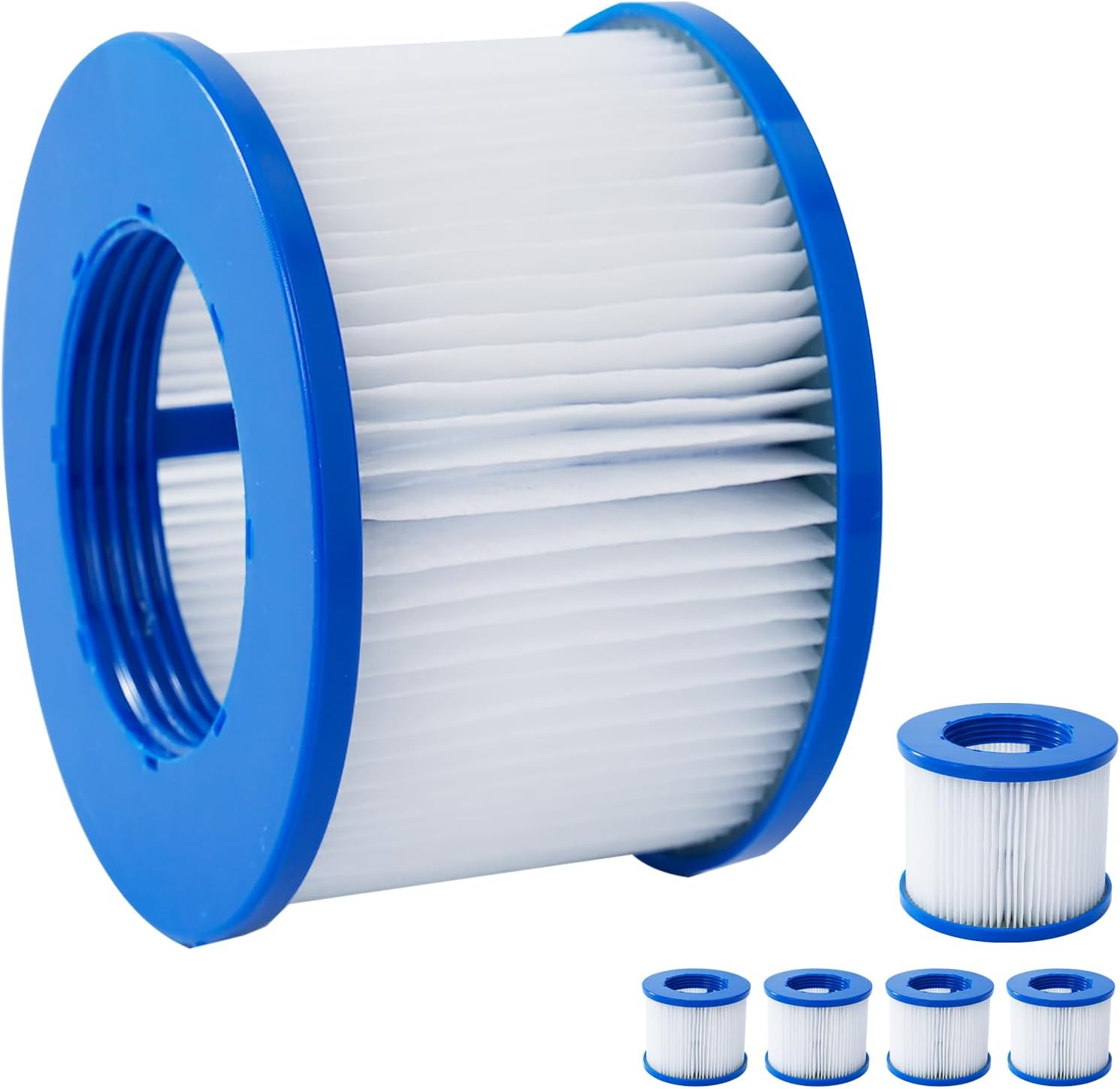 Glonerle 6 Pack Hot Tub Filter Cartridge Replacement Compatible with All Inflatable Hot Tub Spa (6 Pack)