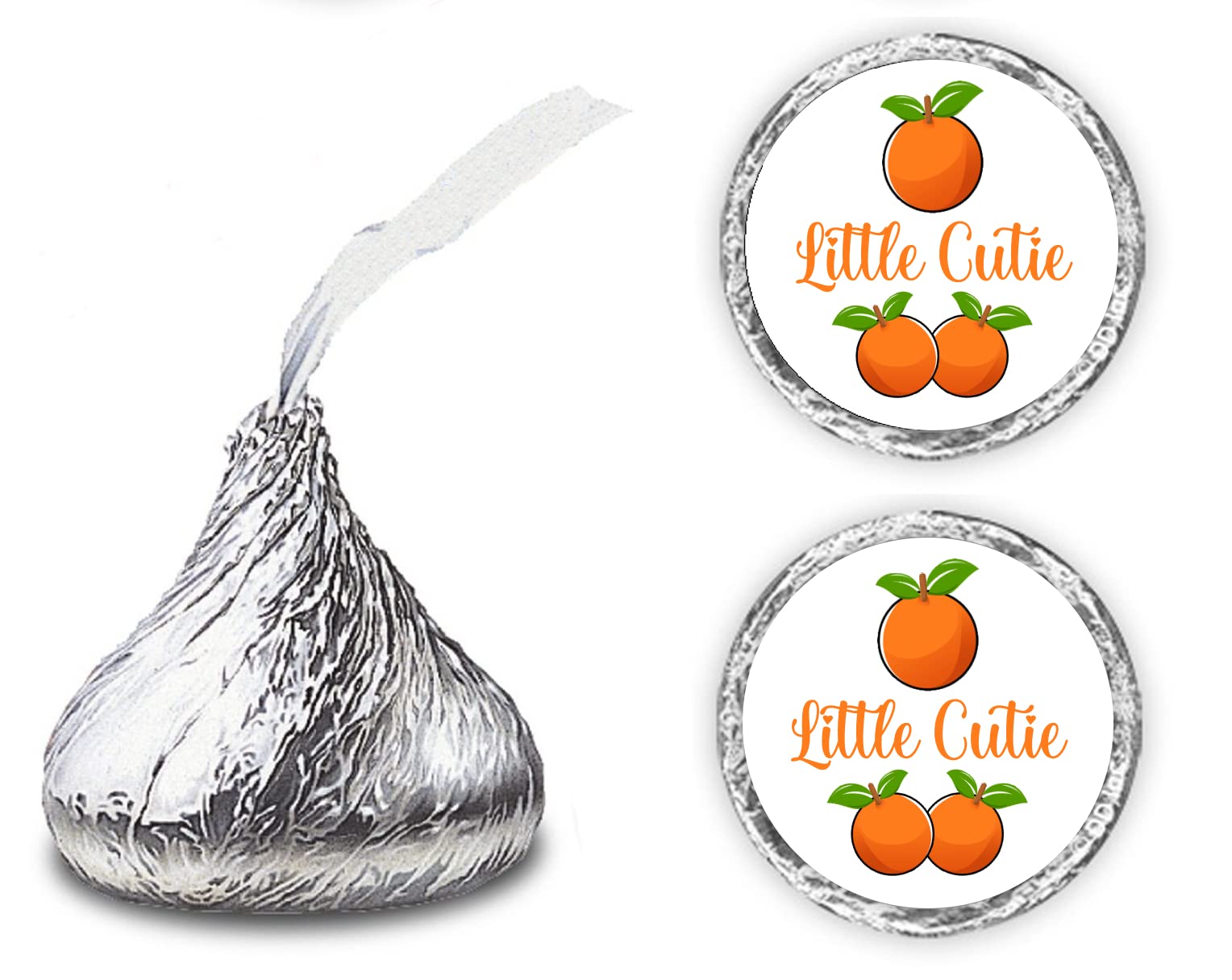 216 Little Cutie Kisses Labels, Themed Stickers for Baby Shower Or Birthday Party, Event Decorations, Thank You Stickers, Wrappers, Favors Great for