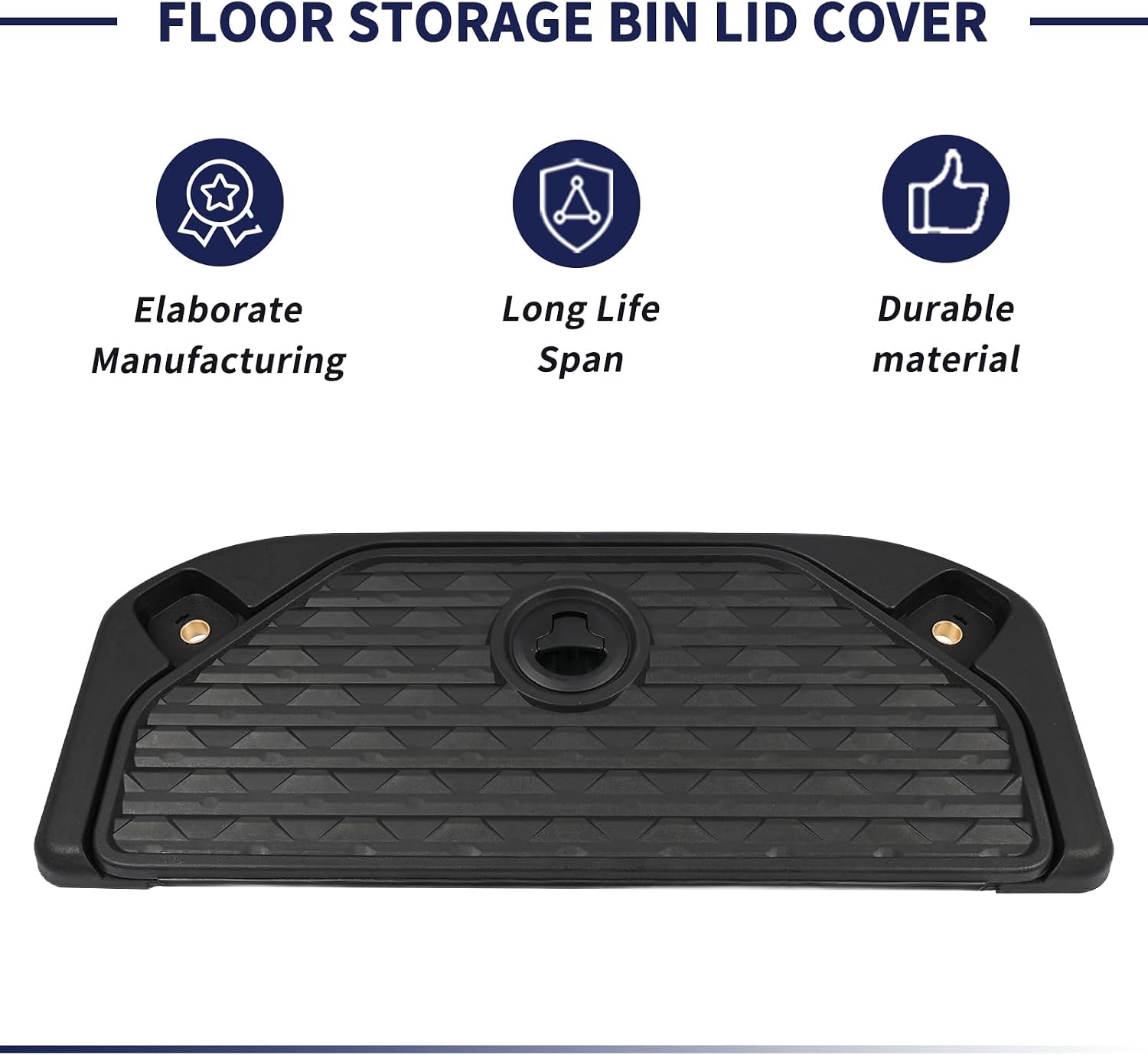 Storage Bin Lid Cover 5YM17TX7AE Compatible with Ram 1500 DT 2019 2020 2021 2022 2023 2024 2025 Floor Storage Bin Lid Cover Black Replace 5YM17TX7AA, 5YM17TX7AB, 5YM17TX7AC, 5YM17TX7AD image 5