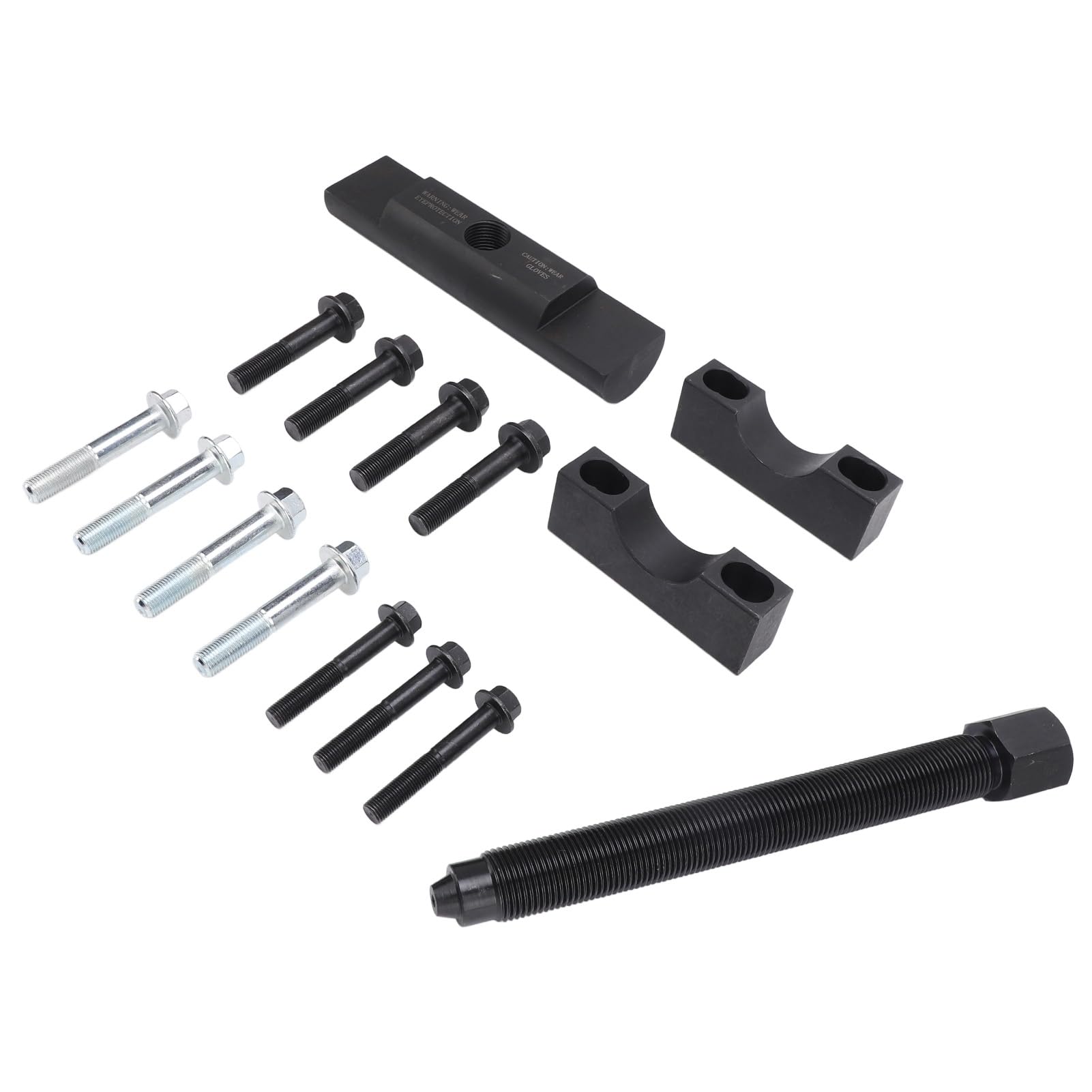 Kit de Herramientas de Alta Resistencia con Extractor de Yugo para Extracción e Instalación de Yugo para Camiones Clase 6-8, Acero Al Carbono, 16 Piezas