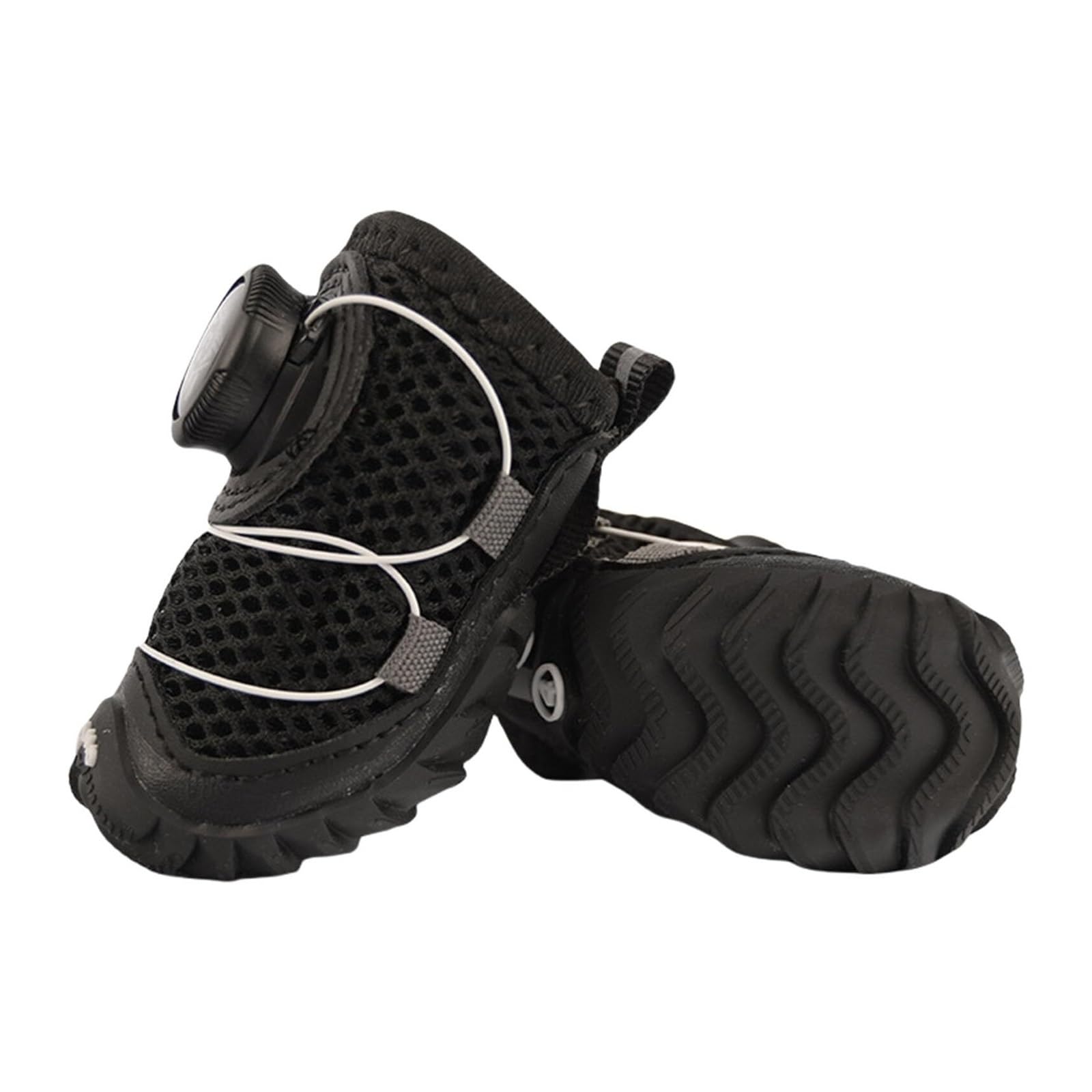 Bottes respirantes antidérapantes pour chien | Chaussures de protection des pattes pour chiens de taille moyenne et grande | Semelle souple réfléchissante (noir, L 3,5 cm, largeur 3,1 cm)