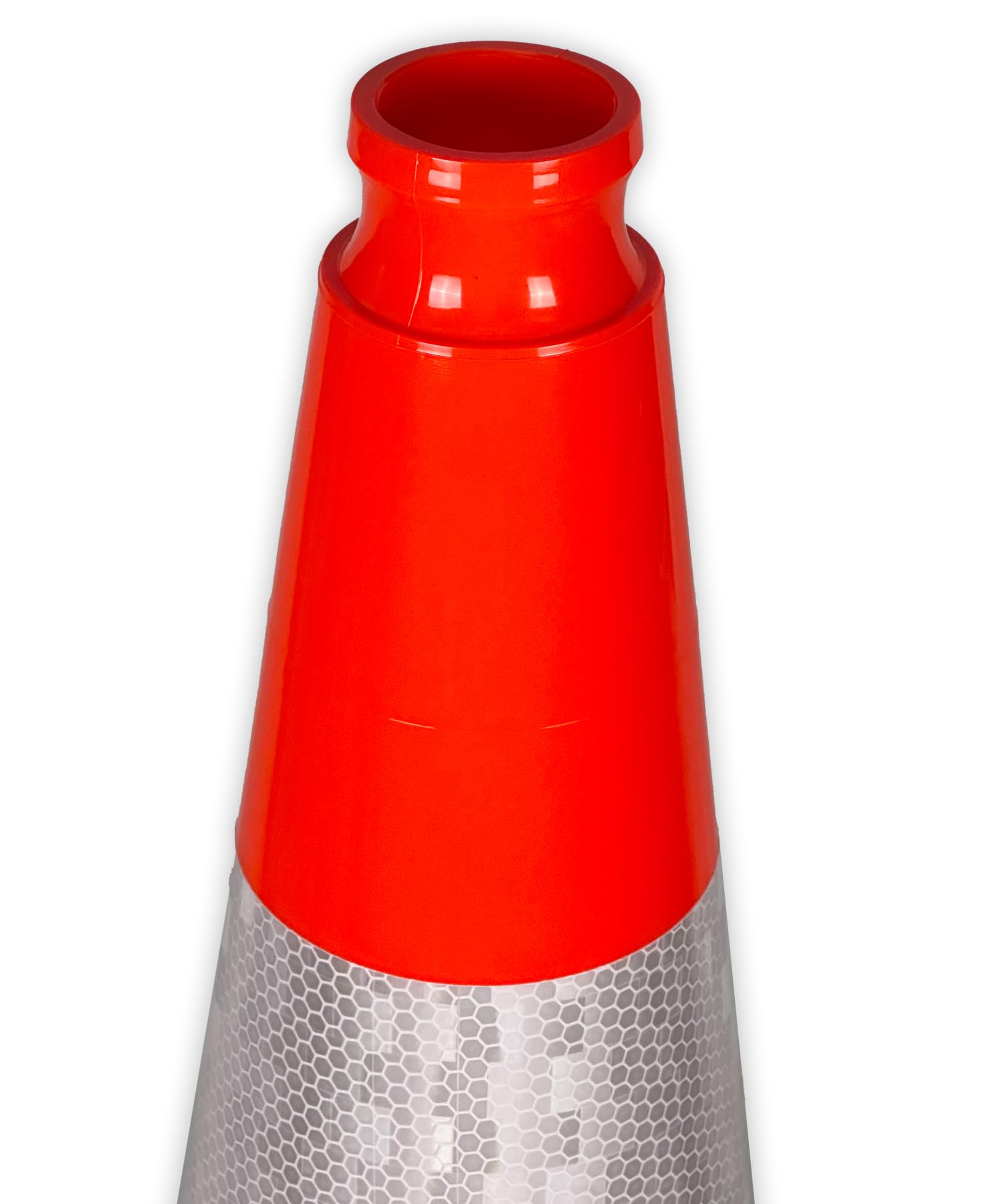 UVV-SHOP Leitkegel, 75 cm Pylone Orange mit 2 Reflexstreifen, RA1 reflektierender Kegel