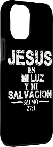 Miniatura 3 de Funda para iPhone 13 Pro Max Salmo Jesús Es Mi Luz Biblia Cristiana