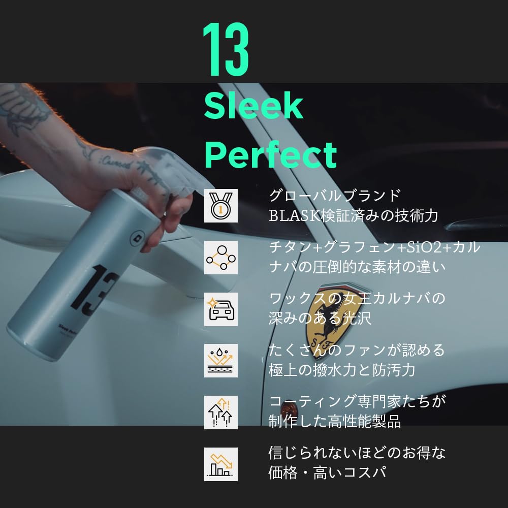 BLASK No.13車用コーティング 最新グラフェン+チタン日本上陸 SIO2 Amazon.co.jp: BLASK No.13 スリークパーフェクト 500mL ブラスク 13