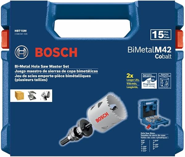 Bosch Bosch HBT15M 15-Piece Bi-Metal T-Slot Master Hole Saw Set in use