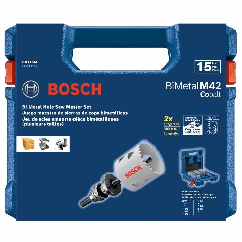 Bosch Bosch HBT15M 15-Piece Bi-Metal T-Slot Master Hole Saw Set in use