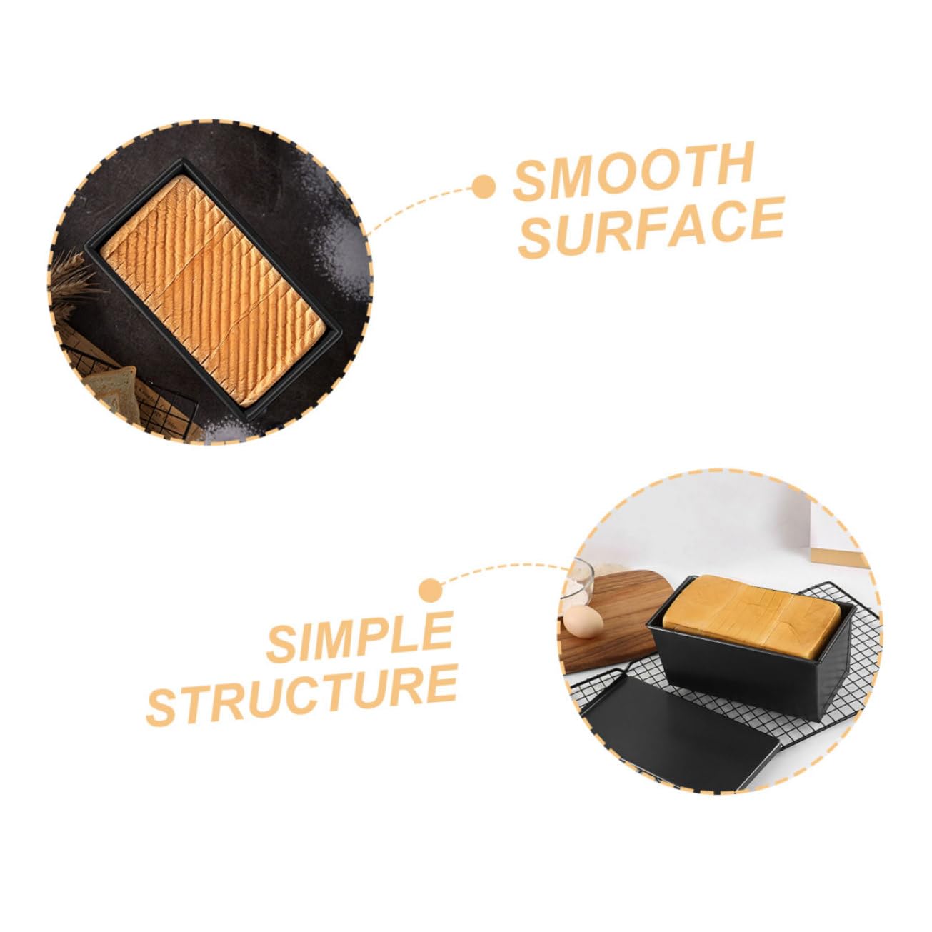 MAGICLULU 3 Piezas molde para tostadas - Molde para bizcocho - Pan para hornear sartenes molde para pan recipiente para pan con tapa para hornear bandeja para hornear con tapa planchar