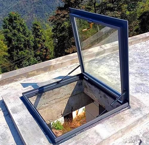 Quadratische Flachdach-Zugangsklappentür mit Hochleistungsabdichtung, einfaches 80° offenes Dachfenster für die Wartung von privaten und gewerblichen Dächern