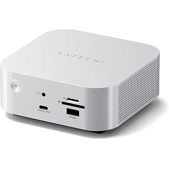 SATECHI Thunderbolt-5 CubeDock Docking Station, 80-120 Gbps (USB4 Comp.), Integrated NVMe SSD Enclosure, 140 W Charging, Mult