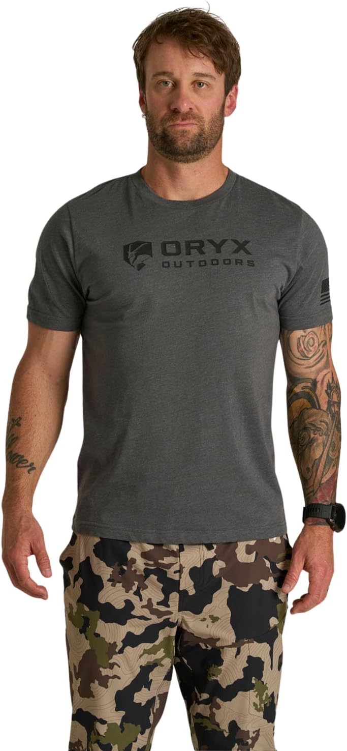 Men’s T-Shirt – Daily Tee Performance Crew with Athletic Fit, All-Day Comfort - Chest Logo