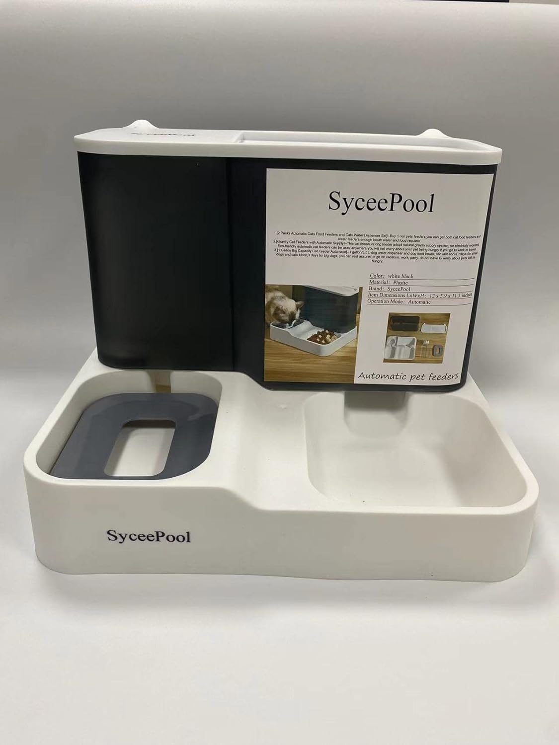 SyceePool Automatic pet feeders Cat Feeders and Cat Water