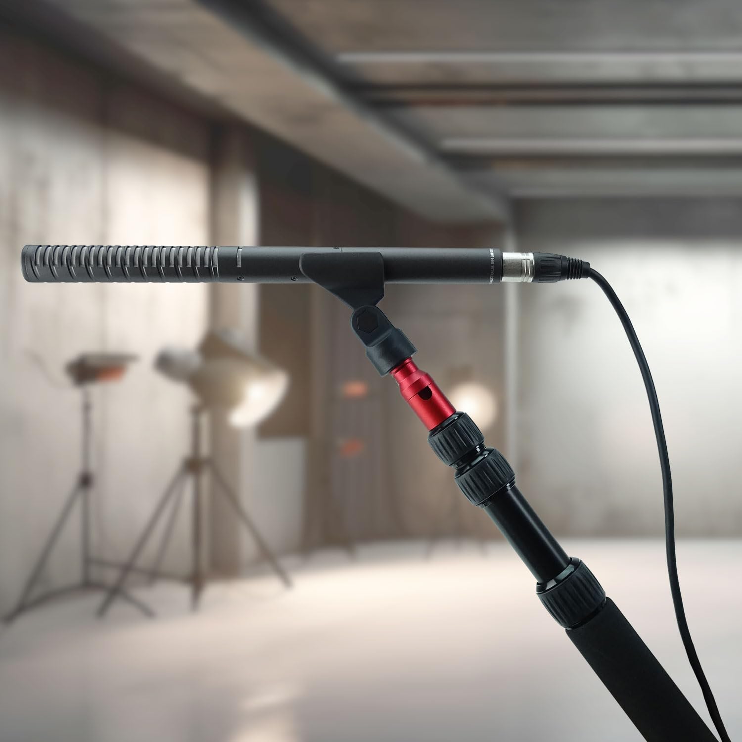 keepdrum mk3500 Tonangel Boompole ausziehbar bis 3,5m mit Tasche und Mikrofon-Spinne