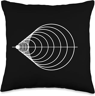 Science Physicist Humor Gag Gifts Co. Sonic Boom Doppler Effect Costume Throw Pillow, 16x16, Multicolor