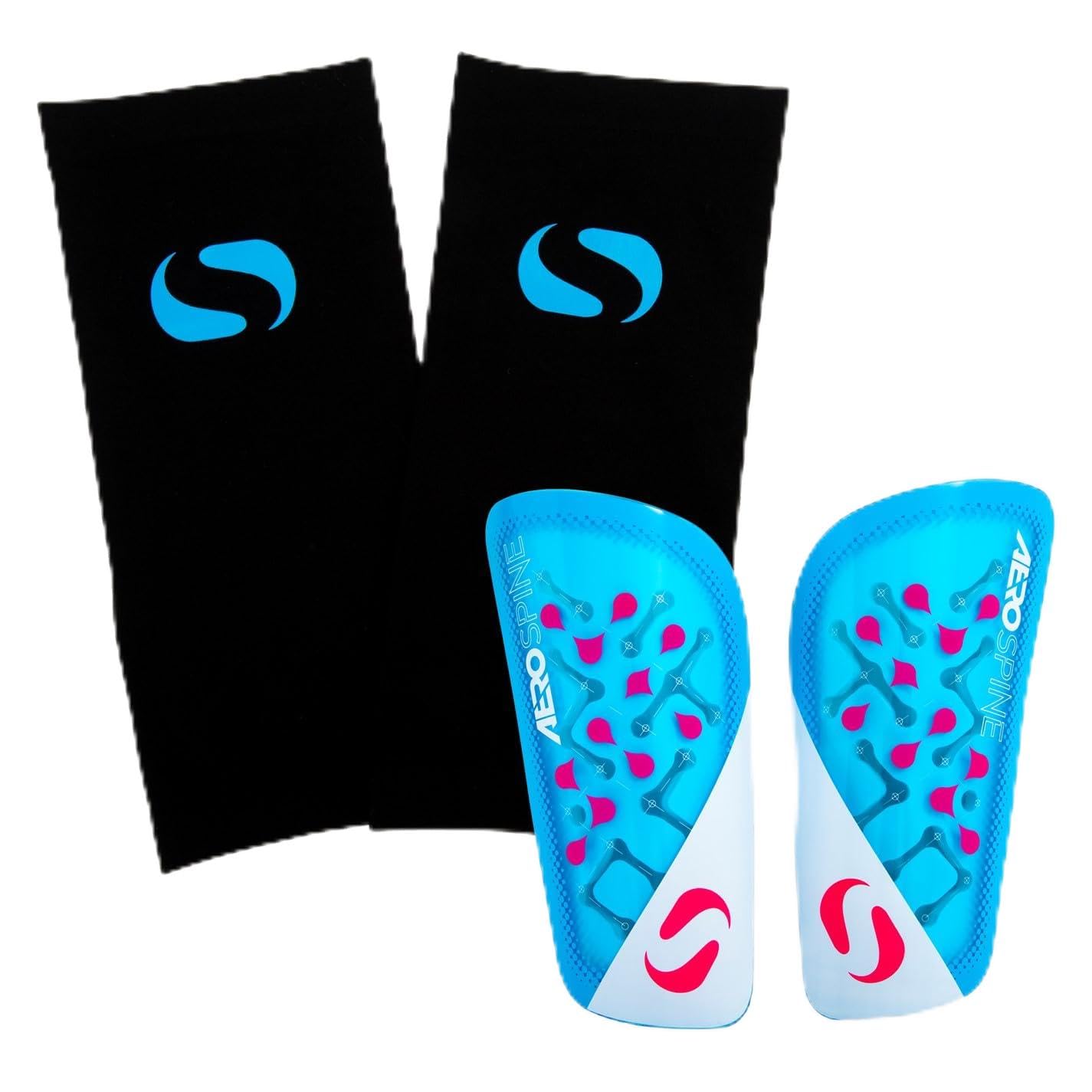 Sondico Aerospine Shin Guard Blue/pink Junior (S)