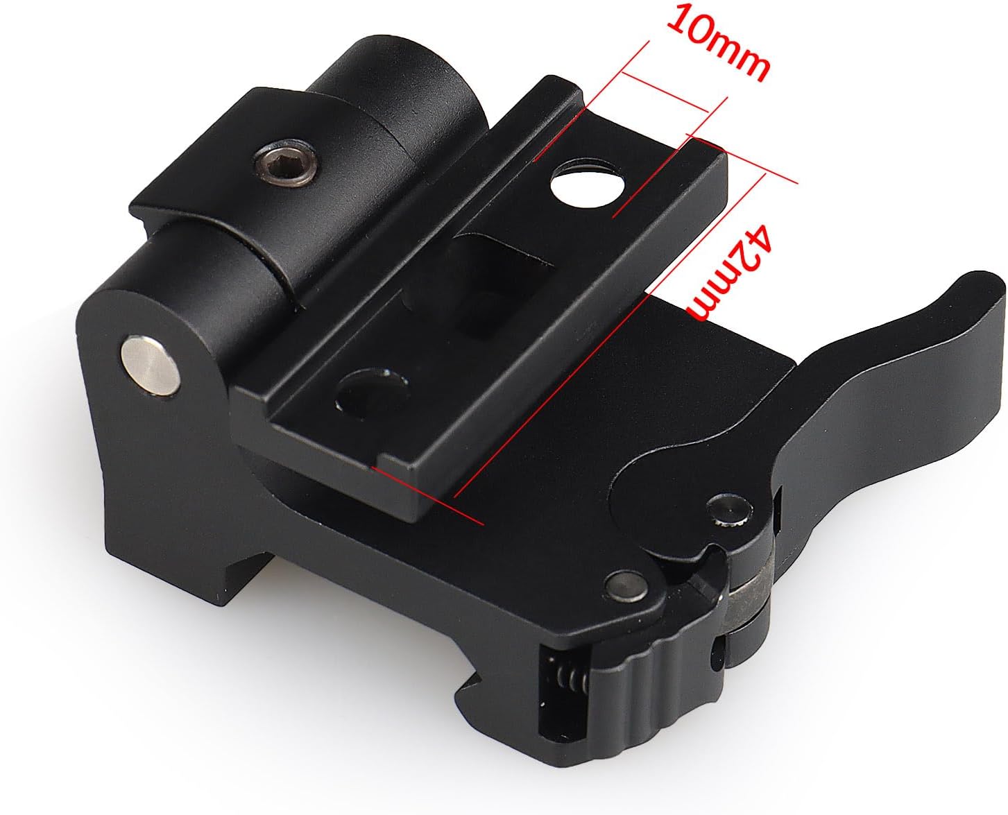 New Metal Quick Release Flip-to-Side 3X Magnifier Mount Central Height :1.93 inches (with 7mm Spacer) for G33 G43 G45 Mount Kit Optics Mount Base QD Compatible with Standard 21.2mm