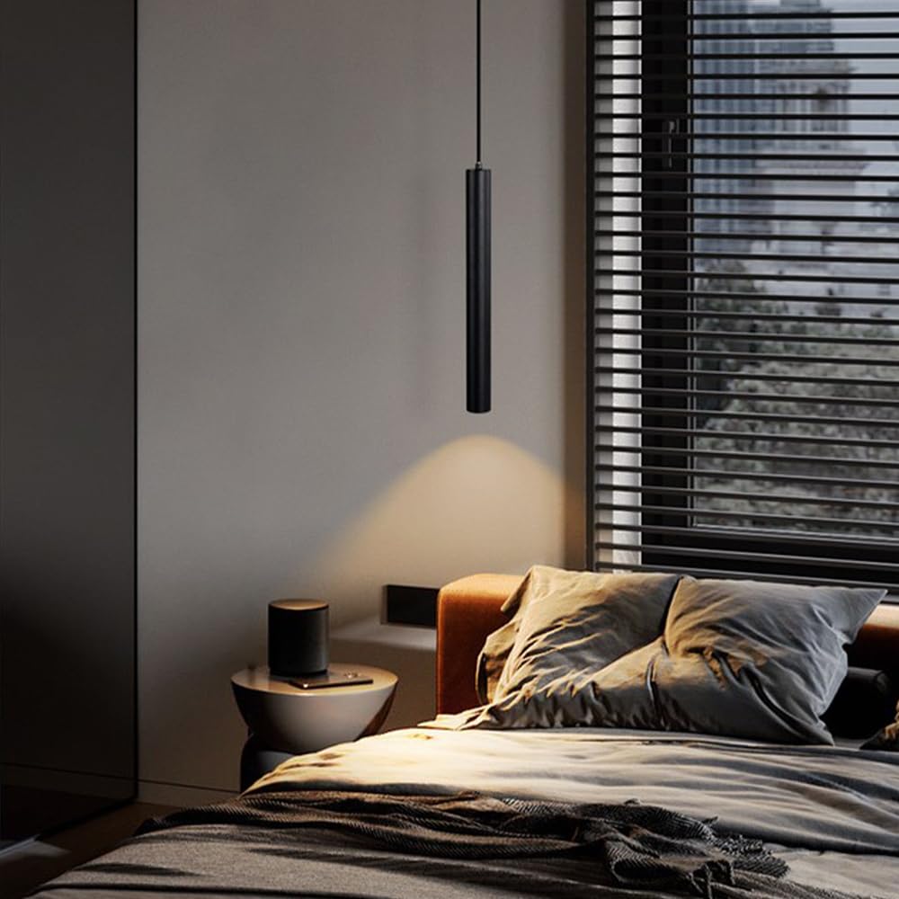 2PCS Hängeleuchte LED Moderne Kronleuchte Minimalistische Design LED Pendelleuchte Aluminium 50CM Deckenleuchte Schwarz für Esszimmer Schlafzimmer Wohnzimmer Restaurant