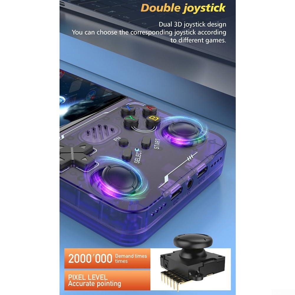 Console di gioco portatile retrò, R36XX con oltre 15.000 giochi schermo IPS da 3,5 pollici, divertimento portatile Open-Source-WiFi-Online-Multiplayer (A)