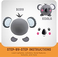 Vista 3 de Air Dry Clay Kits - Modeling Clay for Kids, Ultra Light & Soft, Safe & Non-Toxic, DIY Air Dry Clays Kit with Sculpting Tools and Tutorials