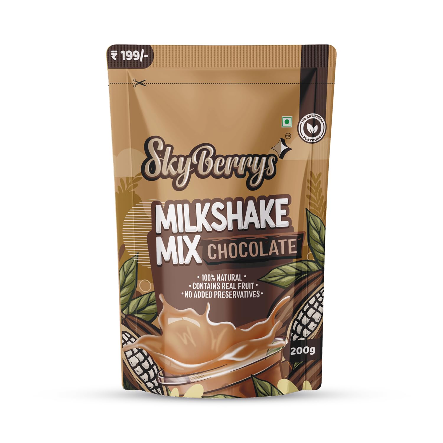 Milky様12/14 2ページ目 SkyBerrys Milkshake Mix Chocolate 200g |Real Cocoa & Natural