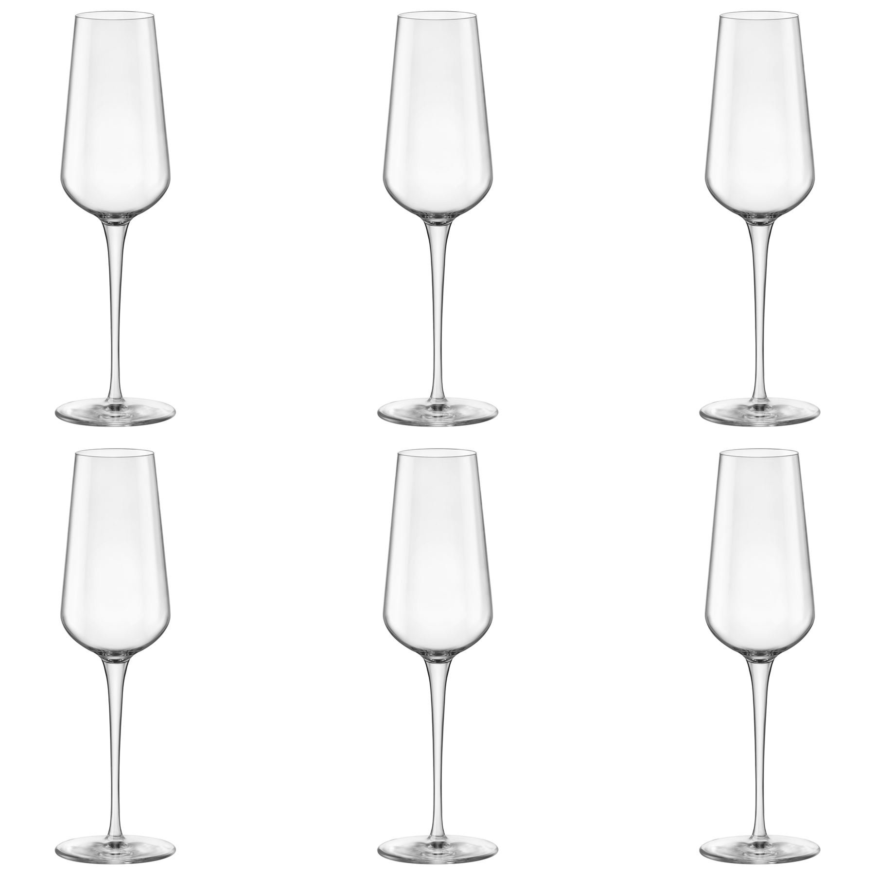 Bormioli Rocco White Inalto Uno Champagne Flute - Glass - 285 Ml - 6 Pieces