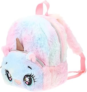 VALICLUD Mochila Infantil Mini Mochila Bolsa De Ombro Rosa Mochila Bolsa De Ombro De Pelúcia Rosa Mochila De Unicórnio Rosa Mochila Tie Dye De Unicórnio Bolsa De Armazenamento De Ombro