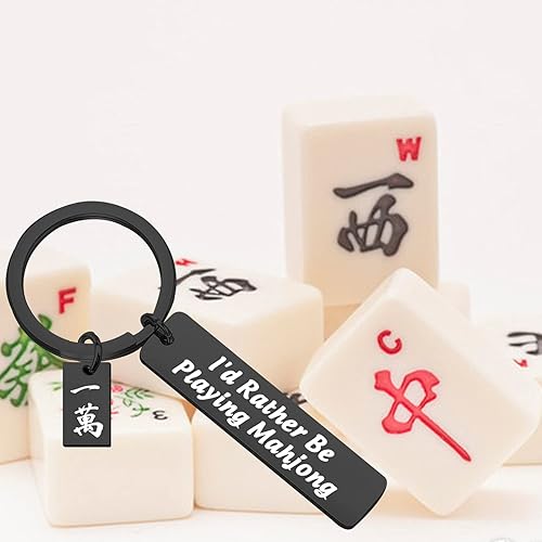 Miniatura 3 de ENSIANTH Regalo divertido de Mahjong Mahjong Lover GiftI'd Rather Be Playing Mahjong Mahjong Player Gift, Negro -