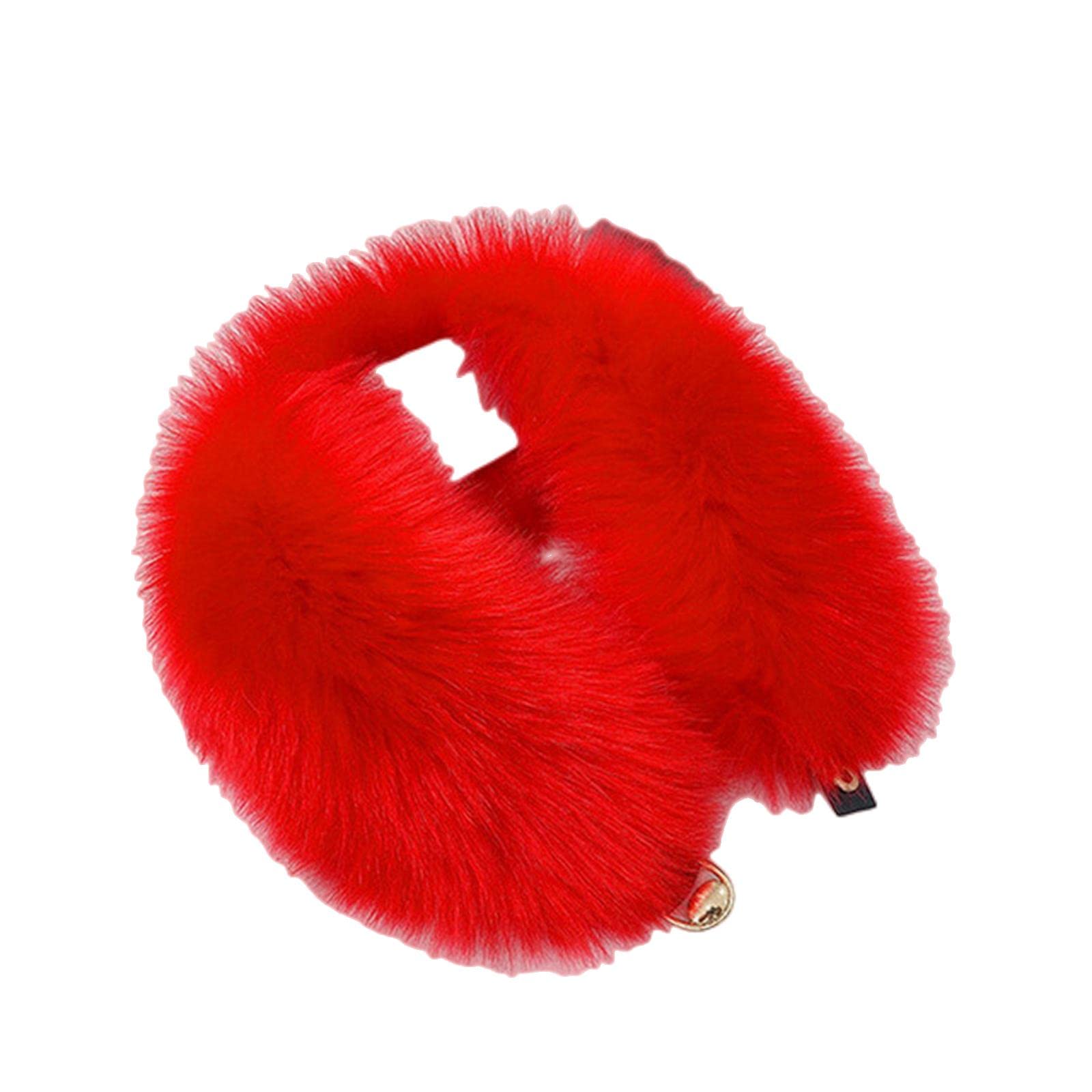 MOGSA Bufandas de invierno para mujer, cuello de piel sintética, chal de piel sintética, talla única