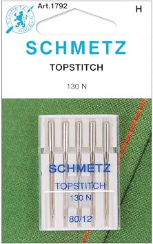 Overstock, Topstitch Machine Needles, Size, 12/80 5/Pkg