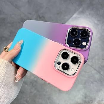 美品! iPhone 14 Pro Maxグラデーション ブラックケース付き iPhone 15 Pro用 グラデーションハイブリッドケース [ラメ