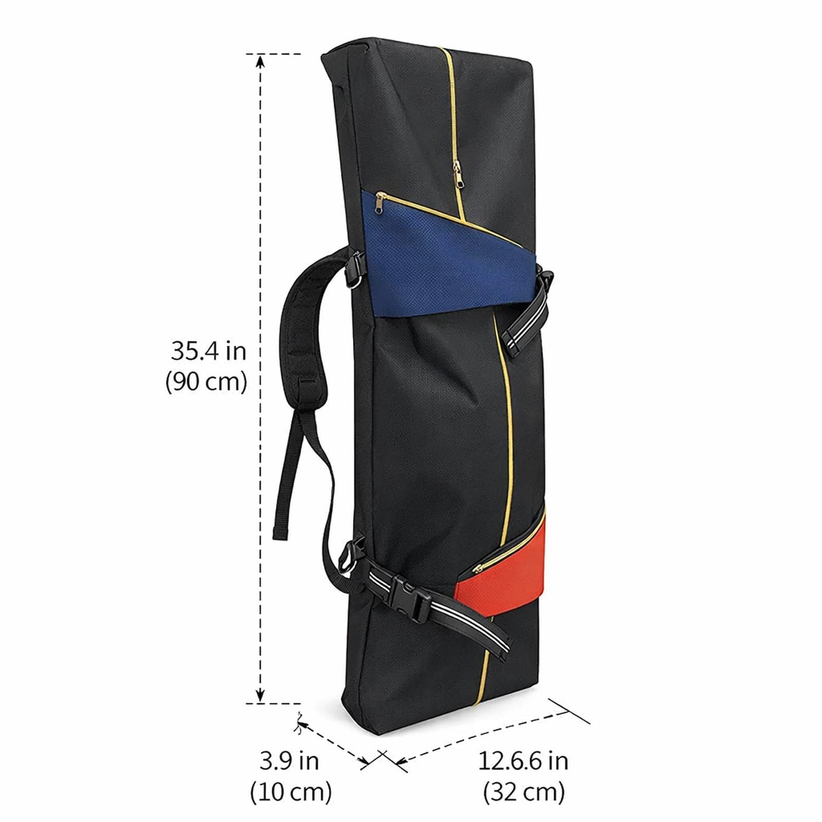 Baoblaze Sac de Transport pour Planche à roulettes Sac Polyvalent Skateboard Bandoulière Réglable Poches Multiples Oxford Résistant Adapté Aux Jeunes Pratique