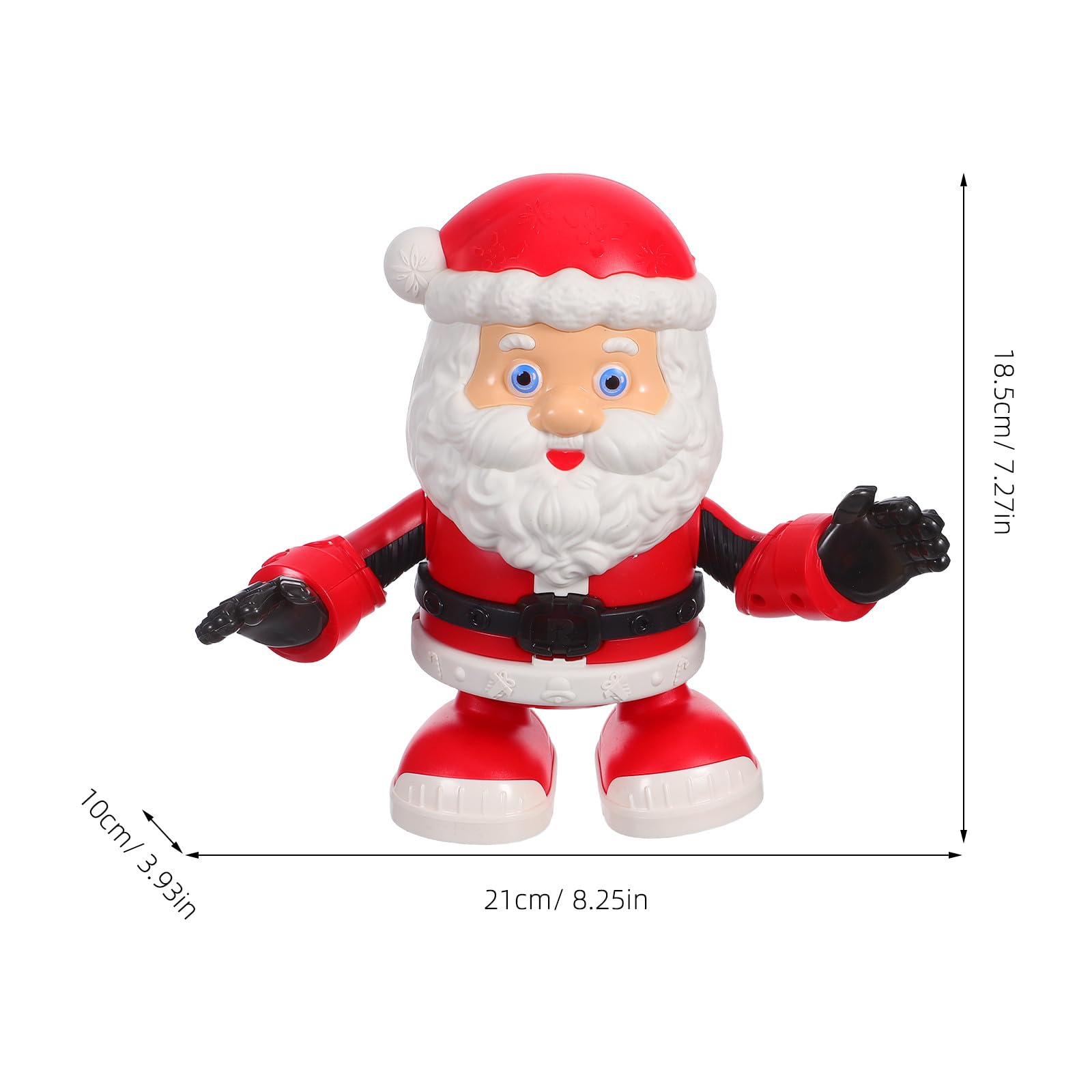 Yardwe Giocattolo di Babbo Natale Danzante Elettrico Statuina di Natale Musica Decorazione Festiva per Ragazzo Ragazza Regalo di Compleanno senza Batteria