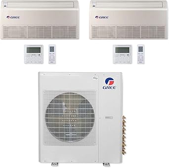 Gree 36,000 BTU Multi21+ Dual-Zone Floor/Ceiling Mini Split Air Conditioner Heat Pump 208/230V SEER 21 9-9