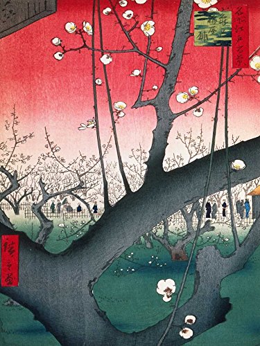 Affiches sur toile encadrées Hiroshige Kameido portrait 107x80