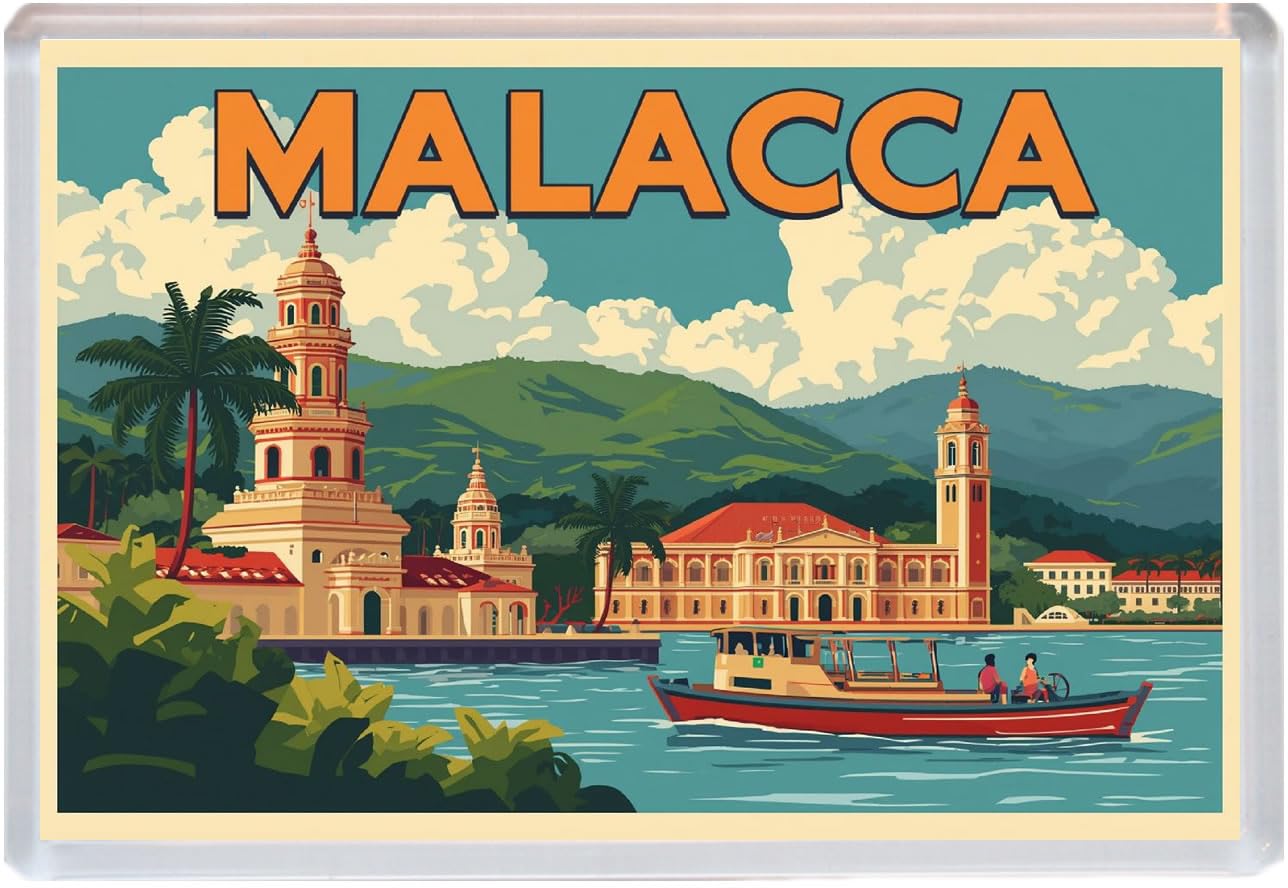 Malacca - Malaysia - Jumbo Artistic Fridge Magnet 96 x 67mm BBSFHM2127