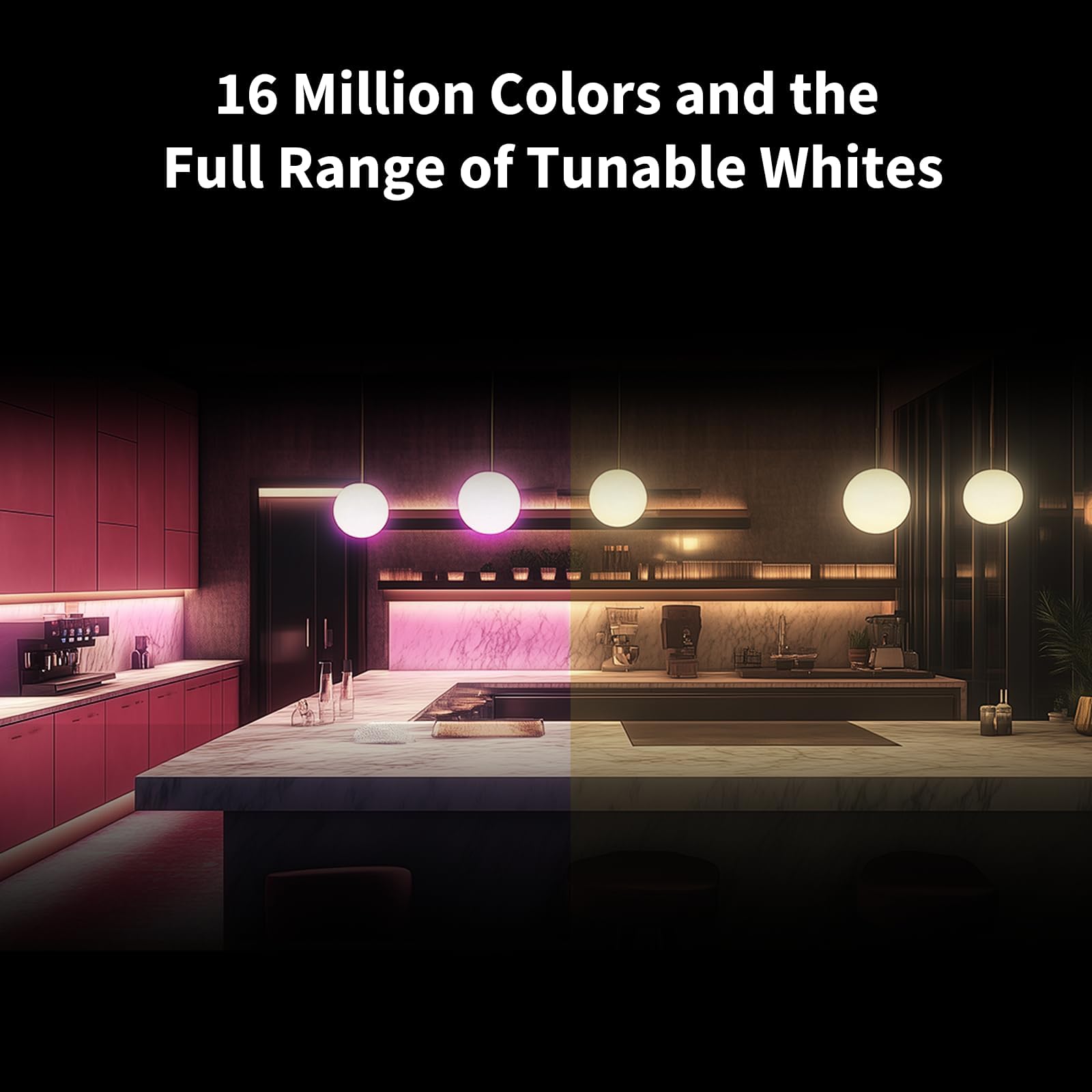 Aqara Bombilla LED T2(GU10, RGB CCT), Thread/Zigbee, Blanca Regulable | 2000K-9000K, Cambio de color RGB con 16 Millones de Colores, 30W Equivalente, Matter, Compatible HomeKit, Alexa, Google Home