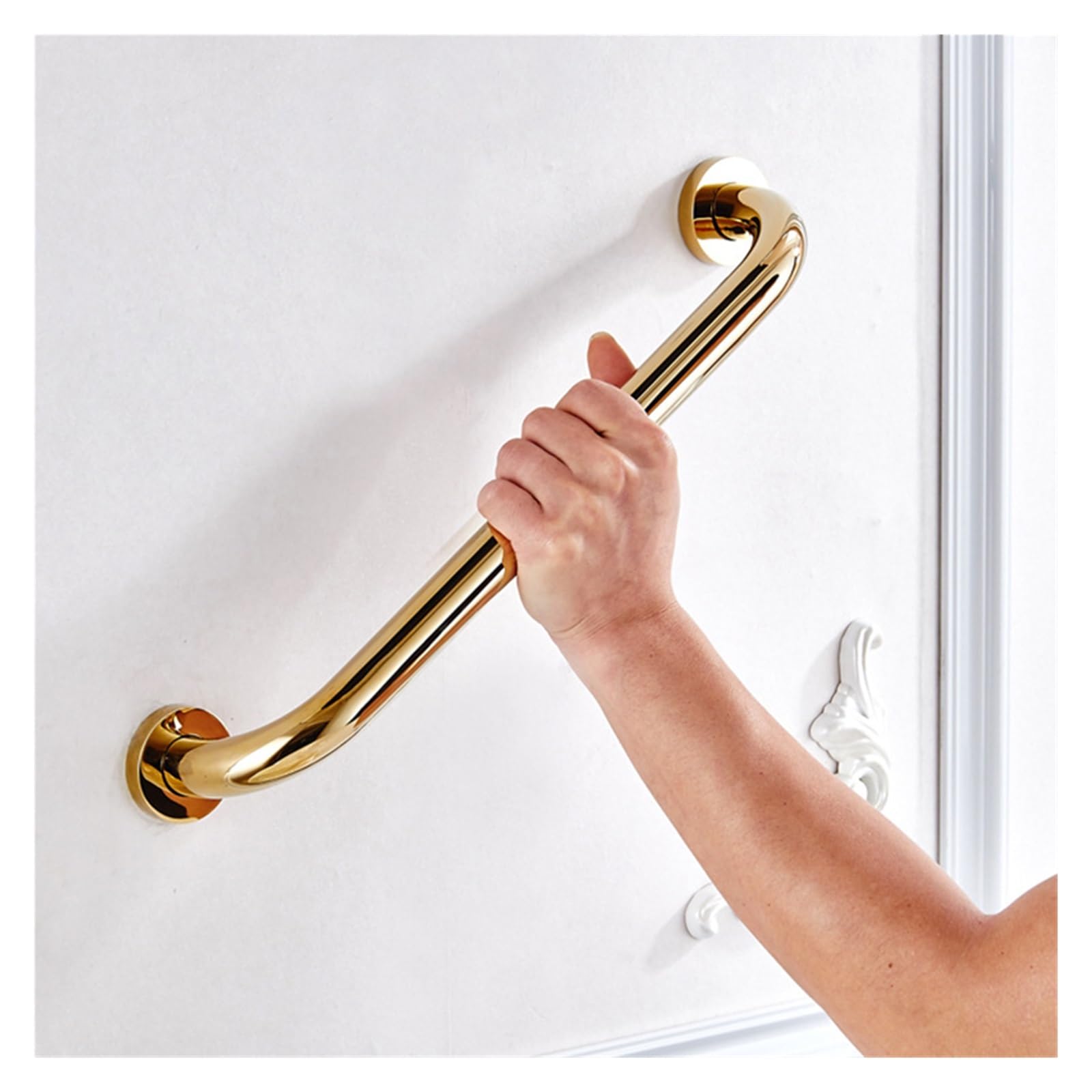 Barra de agarre segura para baño, 30/40/50 cm, latón bronce, barra de agarre para inodoro, barra de agarre para ducha, mango de seguridad EL89 (antiguo-40 cm)