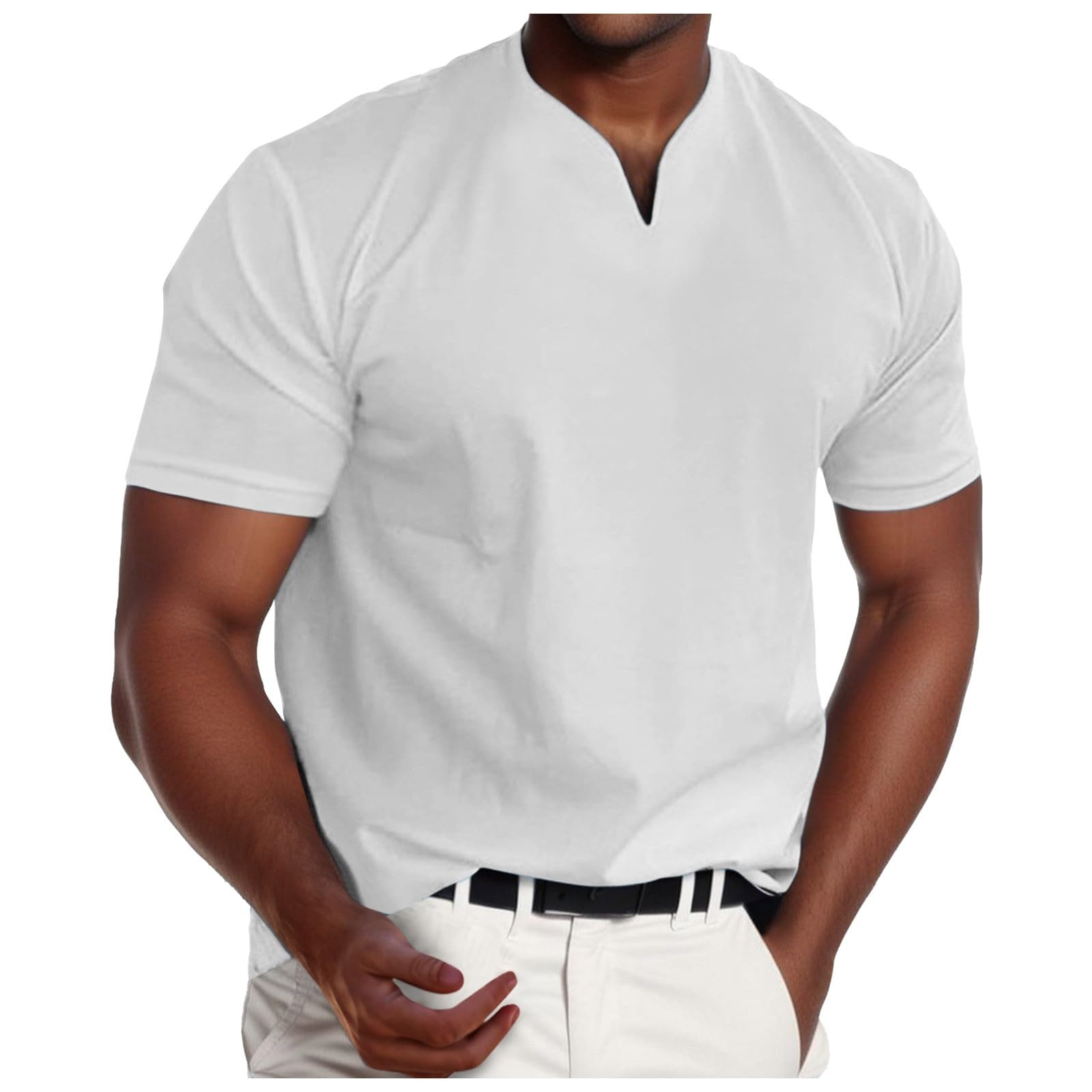 Amazon | tシャツ メンズ 半袖 大きいサイズ 速乾 トップス 夏 vネック 