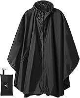 SaphiRose Unisex Waterproof Rain Poncho Hooded Raincoat with Pockets for Adults Women - Portable Breathable Packable