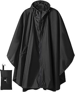 Unisex Rain Poncho Raincoat Hooded for Adults Women with Pockets