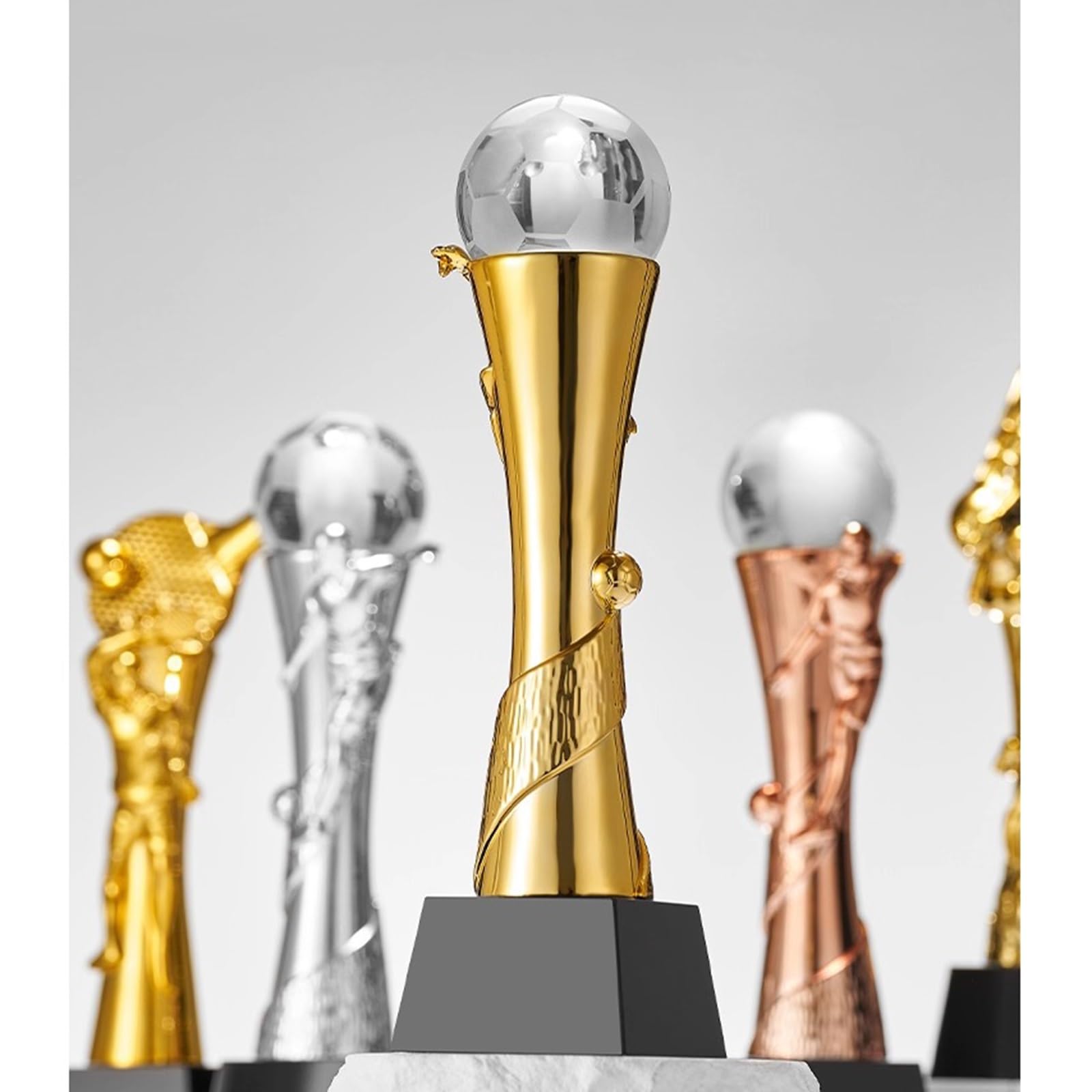 Trofeo De Fútbol para Campeones, Premios Al Jugador Más Valioso Equipo Al Mejor Jugador Copas De Fútbol para Deportes Escolares, Eventos De Clubes Ceremonias Campeonato(Gold)