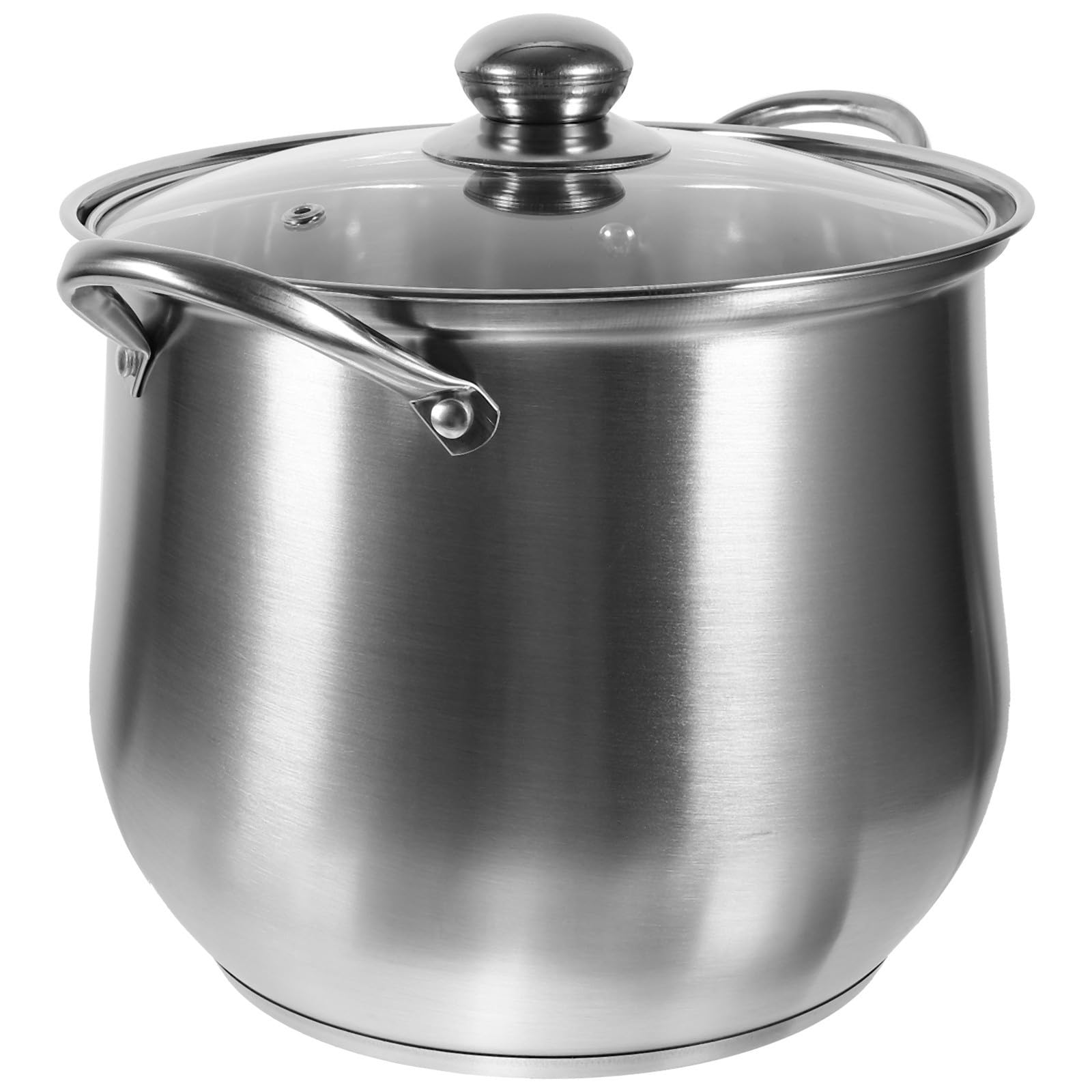 Marmite à ragoût inox argenté facile à nettoyer faitout grande capacité cuisine