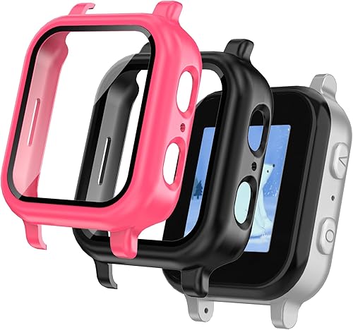 Paquete de 2 accesorios Gabb Watch 33e - Funda protectora con protector de pantalla de vidrio templado integrado y cubierta rígida de policarbonato