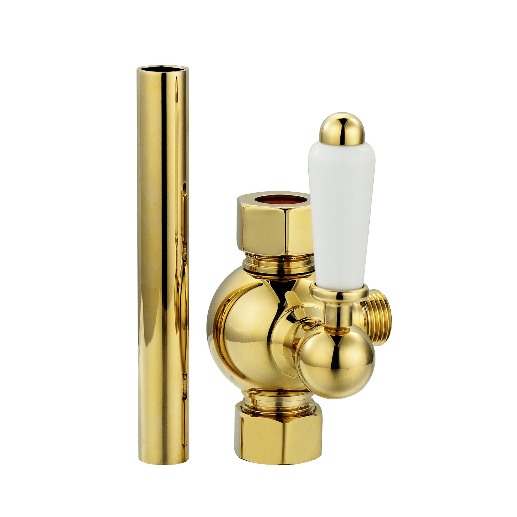 ENKI D06 Traditional Shower Diverter Extension Pipe 18mm Gold Lever