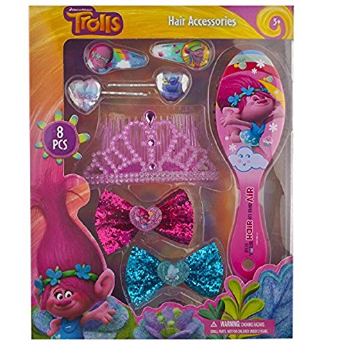 Trolls Hair Accessories ~ 8 pieces