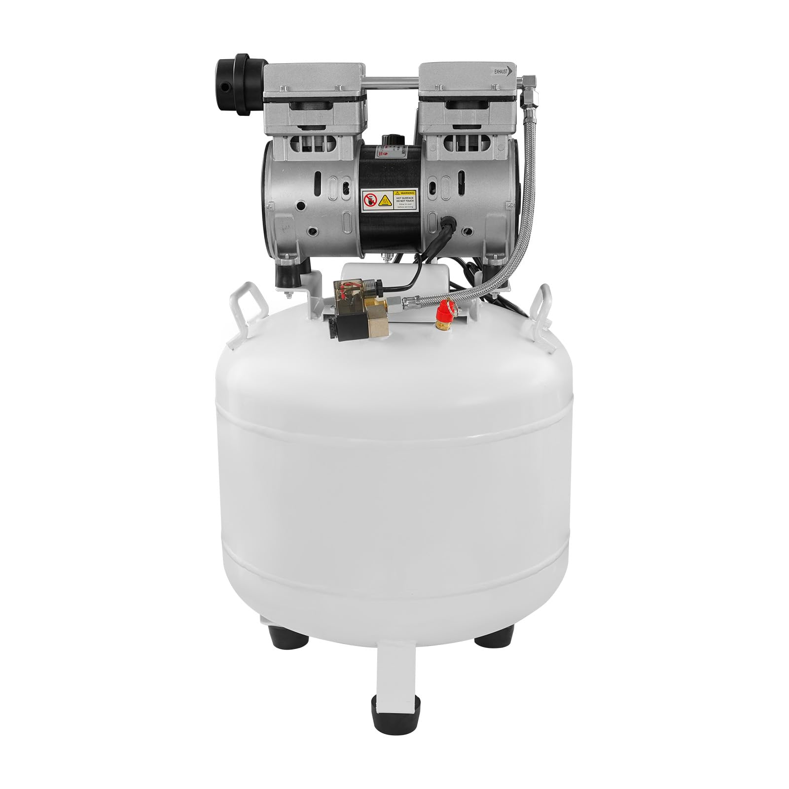 Sprężarka powietrza, 40 l, bezolejowa sprężarka sprężonego powietrza, 8 bar, 750 W, podwójny manometr, separator oleju i wody, do warsztatu, samochodu, farba w sprayu