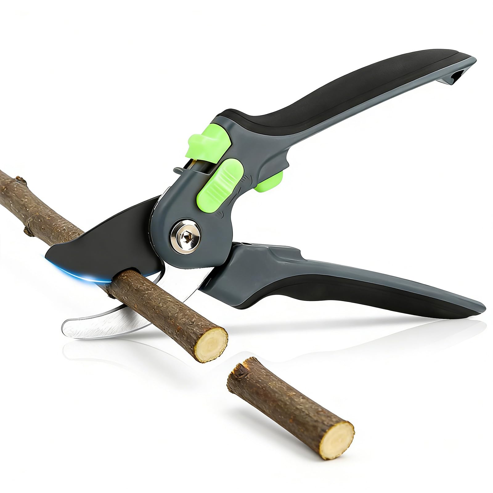 Pruning Shears, Pruning Shears, Branch Cutting Shears, SK5 High Carbon Steel, Aluminum Alloy, 2 Levels of Adjustment, Rust Resistant, Lock Storage (Easily Cuts Branches and Flowers Up to 0.9 inches : 