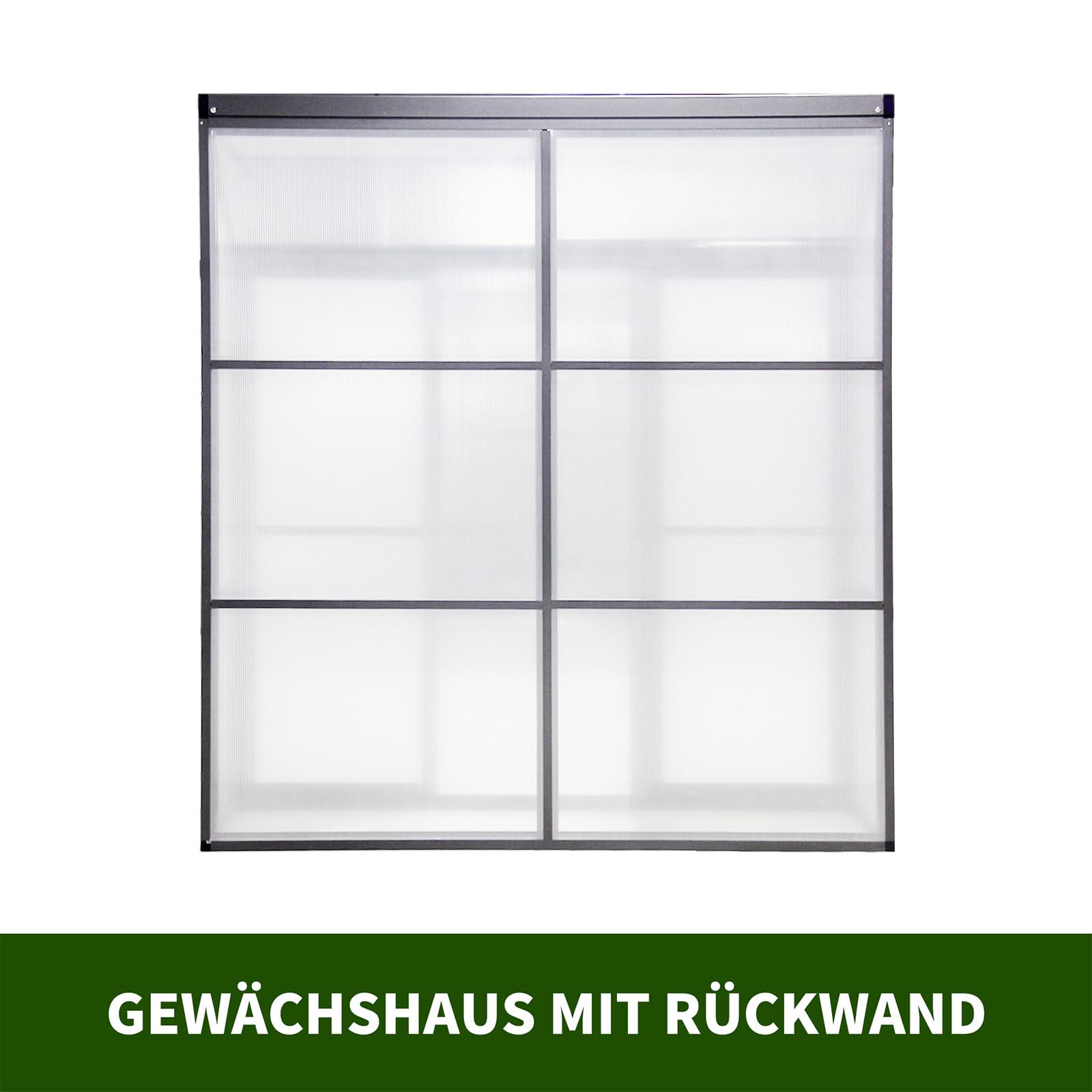 Anlehngewächshaus Aluminium Beistell-Gewächshaus (Grau) – 180x55x190cm, 3 Türen & 2 Oberlicht, geeignet für Zitronenbaum-Töpfe, Chrysanthemen & weitere Pflanzen, Greenhouse